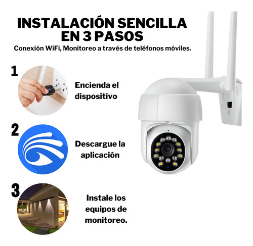 Imagen 7 de 10 de Cámara Seguridad Hogar Ip 66 Exterior Wifi Fullhd Movimiento