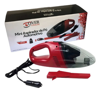 Mini Aspirador Pó Automotivo Portátil 12v Vermelho