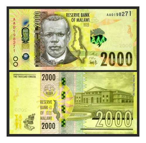 Grr-billete De Malawi 2000 Kwacha 2016