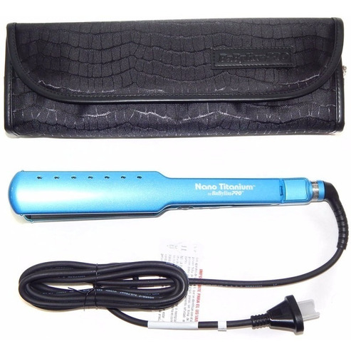 Imagen 10 de 10 de Planchita de pelo BaBylissPRO Nano Titanium 2073 BABNT2073T azul 220V