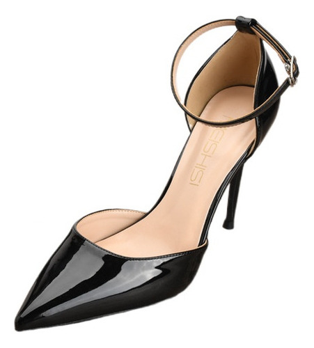 Sandalias De Charol Con Tacón Alto Para Mujer