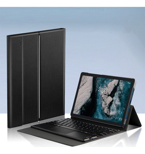 ª Capa Com Teclado Bluetooth Touchpad Para Nokia T20 Azul