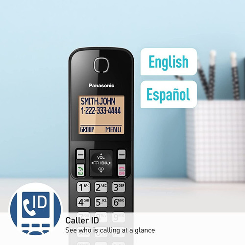 Teléfono Panasonic Central KX-TGC352 inalámbrico 220V - color negro