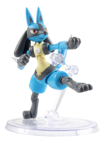 Figura De Batalla Articulada Lucario De Pokémon De 6 Pulga.