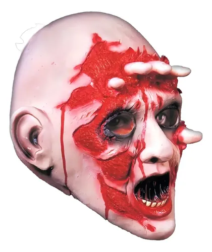 Máscara De Zombi Sangriento De Látex – Realista Y Transpirable Para Halloween, Cosplay Y Fiestas De Terror