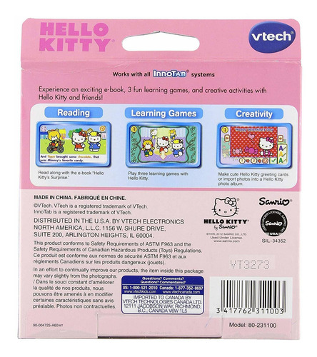 Vtech Innotab Software - Hello Kitty