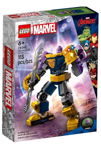 Lego Marvel Vengadores Armadura Robotica De Thanos 113pzs Cantidad De Piezas 113