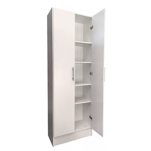 Despensero Multiuso Mueble De Cocina 1.80 Mts. Mosconi Carvalho Mezzo  frente Blanco