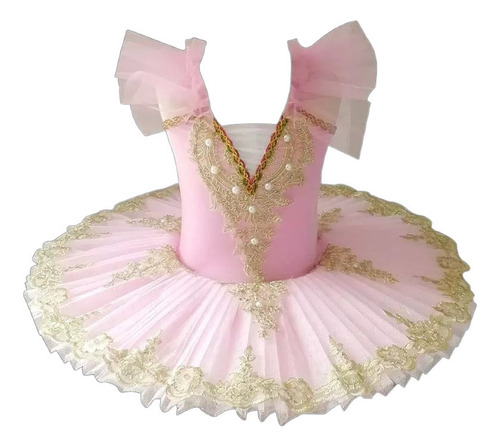 Vestido De Ballet Con Falda Tutú Esponjosa Para Niña