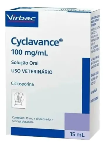 Medicamento Injetável Cyclavance 15ml Virbac Dermatite Atópica Cã...