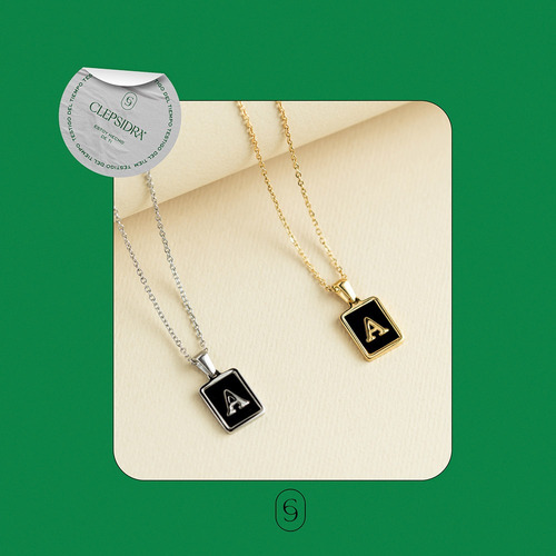Collar Con Dije De Inicial A-z Joyería De Acero Inoxidable