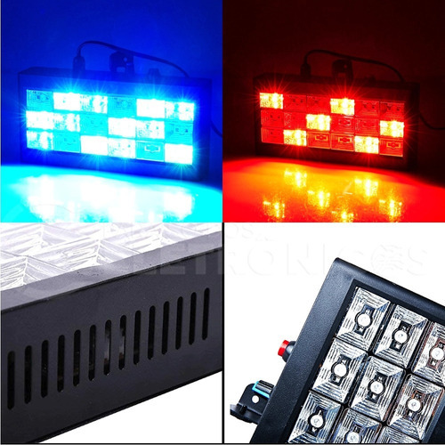 Efeito Strobo 12 Leds Flash Luz Branco Potente P/ Eventos 110V/220V