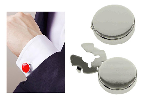 5 X 2x Men Cufflinks, Button Covers Shirts Wedding Party