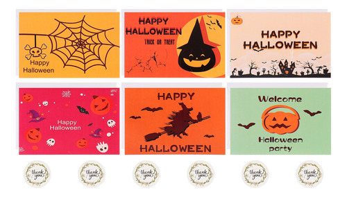 Tarjeta De Felicitación De Halloween Con Sobre, 12 Unidades