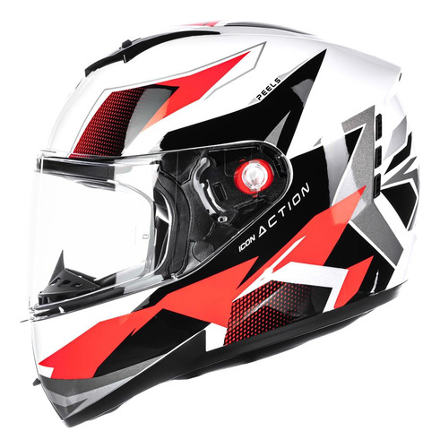 Capacete Masculino Feminino Moto Peels Icon Action Branco