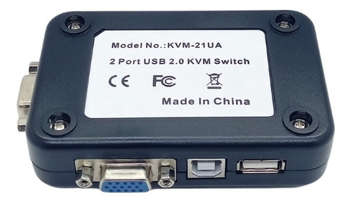 Imagen 5 de 5 de Switch Kvm Usb Vga 2 Puertos Monitor Teclado Impresora
