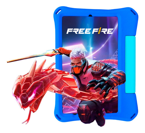 Tablet T-go Kids 8 Android 14 Con 2 Joysticks 4gb Ram 64gb Realidad Aumentada Funda Antigolpes Color Azul Control Parental App Educativas Wifi Infantil Segura Divertida