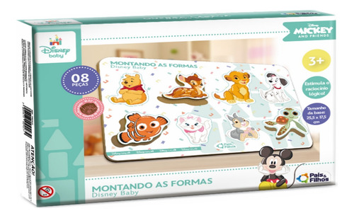 Quebra Cabeça Infantil Disney Nemo Rei Leão Bambi Madeira