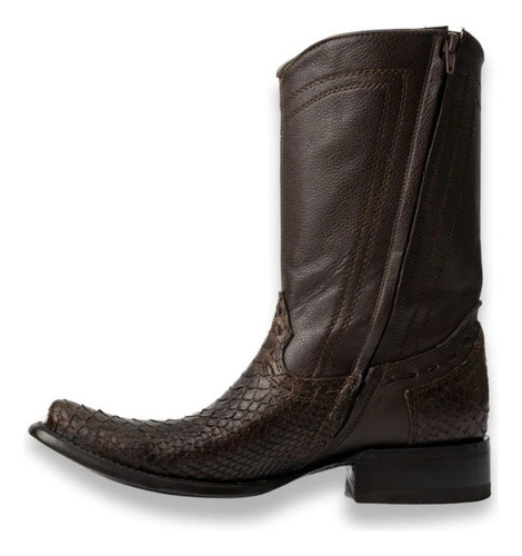 Bota Phyton Original Hombre Horma Dubai Con Ziper