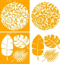 Comprar Stencil Plantilla Plantas 30x30(2 Diseños) Deco Stencils P02