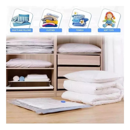 Bolsa Al Vacío Guarda Ropa Aspirable Hermetica X3 60x80 Zztt