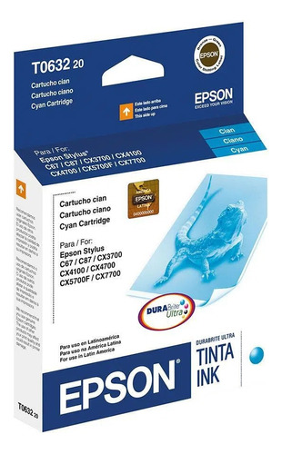 Epson Tinta 63 Cyan T063220 Or