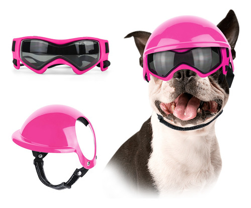 Gafas De Sol Para Perros Pequeños Y Casco De Moto Para Perro