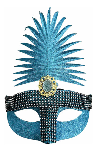 Antifaz Veneciano Máscara Carnaval Con Glitter Brillos