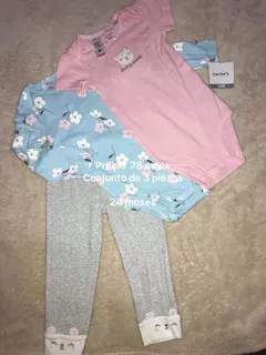 Set De Tres Piezas Marca Carters Bebés Y Niños (as)