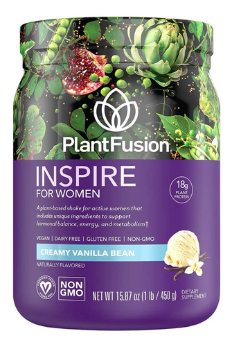 Plantfusion Inspire - Polvo De Protena Vegetal Para Mujer, P