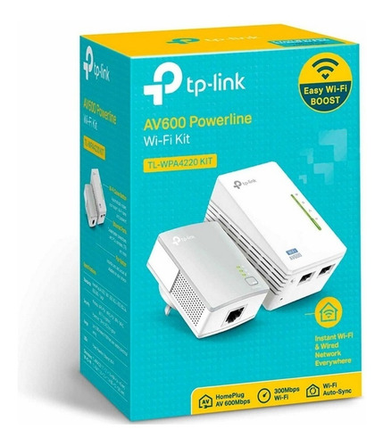 Imagen 2 de 3 de Range extender, Adaptador powerline TP-Link TL-WPA4220KIT V1 blanco 220V 2 unidades