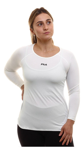 Fila Remera Manga Larga Femenina Bio Blanco