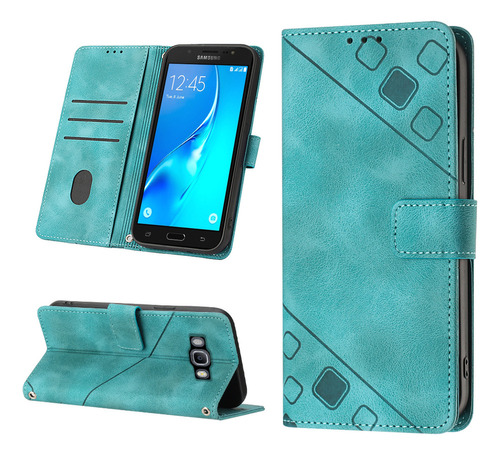 Funda Tipo Cartera Con Tapa En Relieve For Samsung J510-j5