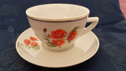 Porcelana Pozzeni - Taza Con Platillo