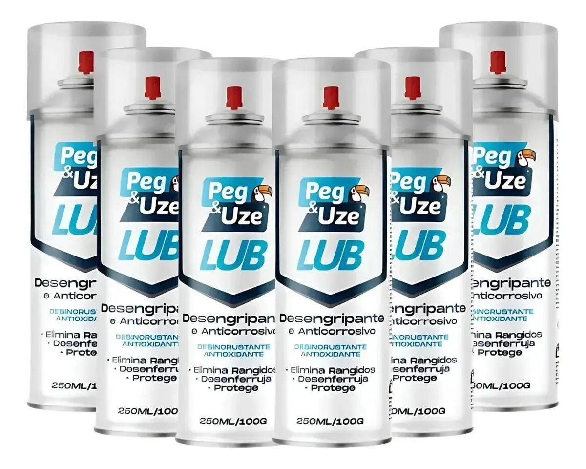 Óleo Lubrificante Desengripante Anticorrosivo Antiferrugem Carros/motos 250ml Kit6un