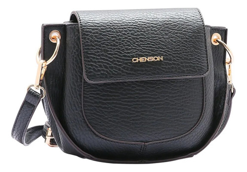 Bolsa Feminina Chenson Pequena Mão Transversal Cg84090 Cor Preto