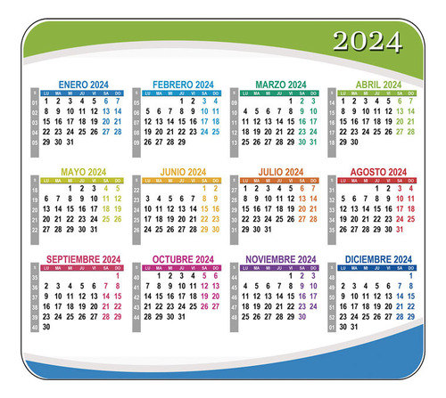 Mouse Pad Calendario Almanaque Agenda Ideal Oficina 1436