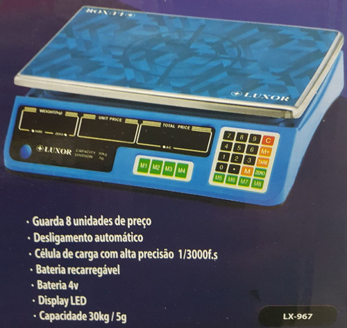 Balança Eletrônica Digital Comercial 30kg - Alta Precisão Sh