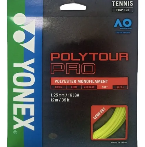 Set De Corda Yonex Poly Tour Pro 12m Cor Amarela 1.25mm