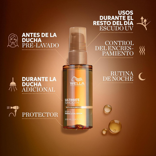 Wella Ultimate Smooth Serum Para Cabello Miracle Oil X30ml