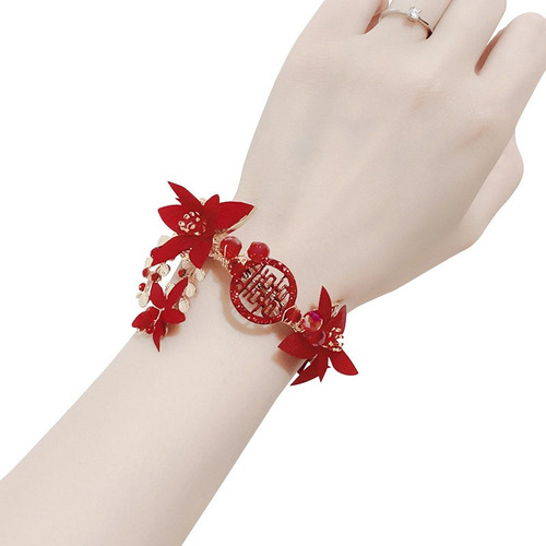 Pulsera Hecha A Mano Para Boda, Dama De Honor, Flor De Mano