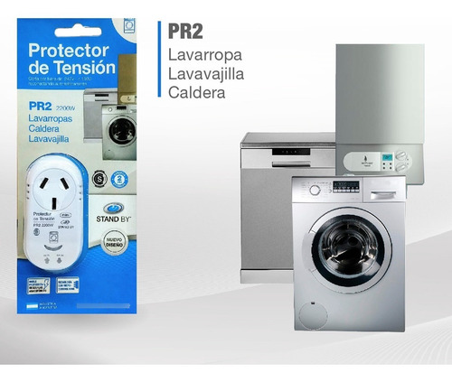 Imagen 4 de 4 de Protector De Tensión Lavarropas Lavavajilla Standby Pr2