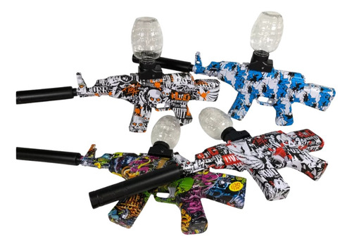 Pistola Arma Juguete Rifle Hidrogel Sonido Con Accesorios Blanco
