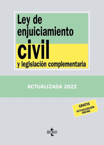 Ley De Enjuiciamiento Civil Y Legislacion Complementaria, De Editorial Tecnos. Editorial Tecnos, Tapa Blanda En Español