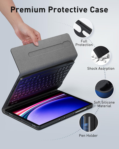 Fundas De Teclado Y Ratón Para Tableta Samsung Galaxy Tab, C