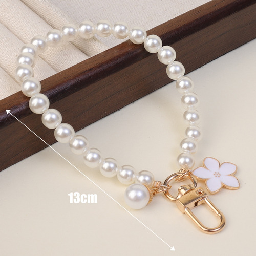 Llavero Con Colgante De Flor Blanca, 10 Unidades