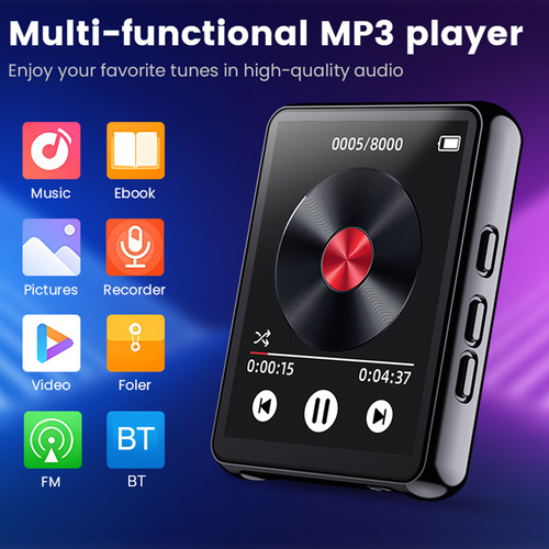 Reproductor Mp3 Con Pantalla De Alta Nitidez De 2.4 Pulgadas