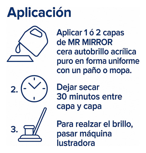 Cera Acrílica Autobrillo Mr Mirror Roja 5l - Brillo Profundo