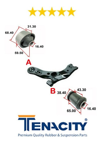 Kit Bucha Balança Bandeja Toyota Rav4 2006 Diante - Tenacity