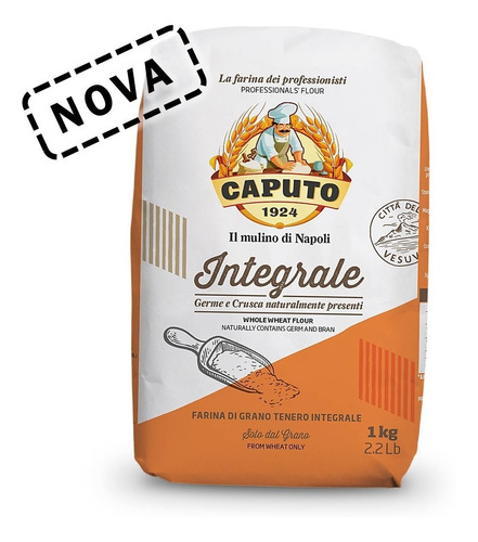 Farinha Integral Italiana Caputo Integrale 1kg P/ Paes Pizza